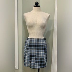 Plaid Miniskirt With Black, Blue and White | Size 7 but runs very small